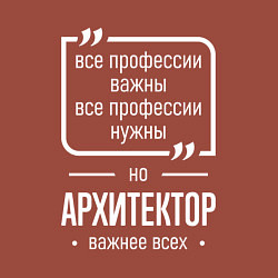 Свитшот хлопковый мужской Архитектор нужнее всех, цвет: кирпичный — фото 2