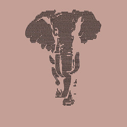 Свитшот хлопковый мужской Африканский слон пуантель, цвет: пыльно-розовый — фото 2