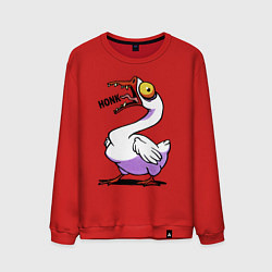 Свитшот хлопковый мужской Гусь - кряк, цвет: красный