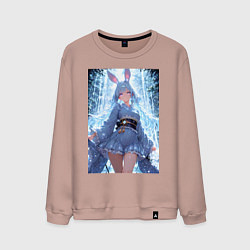 Свитшот хлопковый мужской Зайка в гармонии с природой, цвет: пыльно-розовый