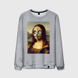 Мужской свитшот Mona Lisa in a mask - steampunk