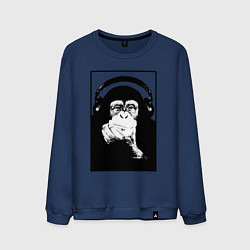 Мужской свитшот Monkey in the headphones