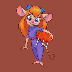 Свитшот хлопковый мужской Rescue rangers - Gadget Hackwrench, цвет: кирпичный — фото 2