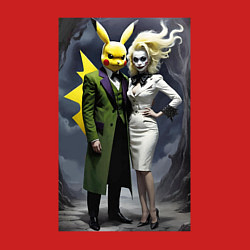 Свитшот хлопковый мужской Ведьма жена Пикачу - нейроарт фантазия, цвет: красный — фото 2