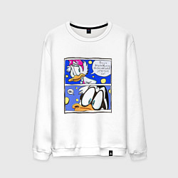 Свитшот хлопковый мужской Понка и Дональд, цвет: белый