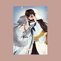 Свитшот хлопковый мужской Джун Ли и Гуй Джун, цвет: пыльно-розовый — фото 2