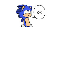 Свитшот хлопковый мужской Персонаж Соник, цвет: белый — фото 2