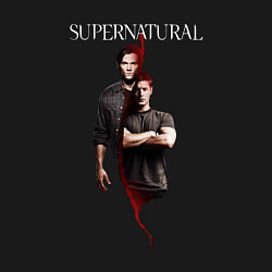 Свитшот хлопковый мужской Братья Винчестеры - Supernatural, цвет: черный — фото 2