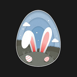 Свитшот хлопковый мужской Яйцо с ушами, цвет: черный — фото 2