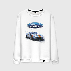 Свитшот хлопковый мужской Ford motorsport - sketch, цвет: белый