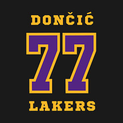 Свитшот хлопковый мужской Лейкерс - Дончич, цвет: черный — фото 2