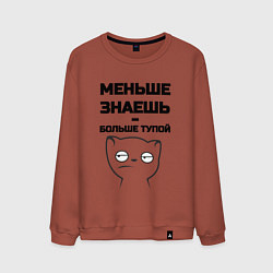 Мужской свитшот Меньше знаешь