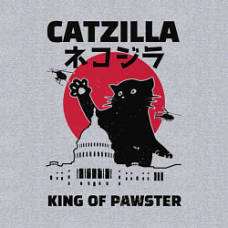 Свитшот хлопковый мужской Котзилла, цвет: меланж — фото 2