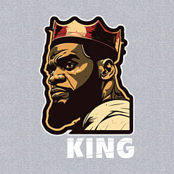 Свитшот хлопковый мужской Король Леброн Джеймс, цвет: меланж — фото 2