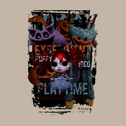 Свитшот хлопковый мужской Монстры Poppy Playtime, цвет: миндальный — фото 2