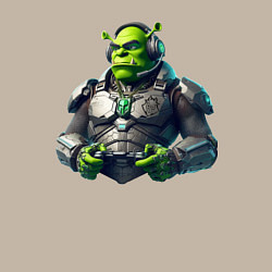 Свитшот хлопковый мужской G2 esports team - cyber Shrek, цвет: миндальный — фото 2