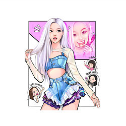 Свитшот хлопковый мужской Blackpink - Rose, цвет: белый — фото 2