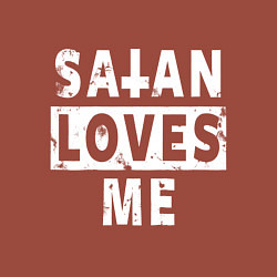 Свитшот хлопковый мужской Сатана любит меня, цвет: кирпичный — фото 2