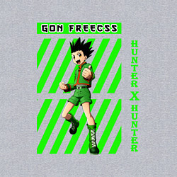 Свитшот хлопковый мужской Хантер Гон полоска, цвет: меланж — фото 2