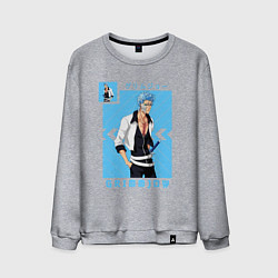 Свитшот хлопковый мужской Блич Grimmjow, цвет: меланж