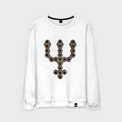 Мужской свитшот Astrological symbol planet neptune metal antique