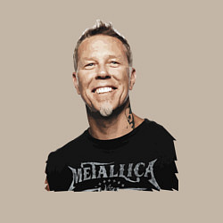 Свитшот хлопковый мужской James Alan Hetfield - Metallica leader, цвет: миндальный — фото 2