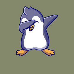 Свитшот хлопковый мужской Dab penguin, цвет: авокадо — фото 2