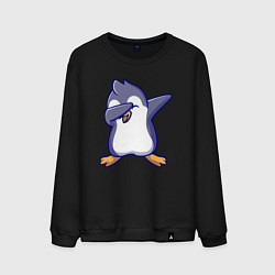 Свитшот хлопковый мужской Dab penguin, цвет: черный