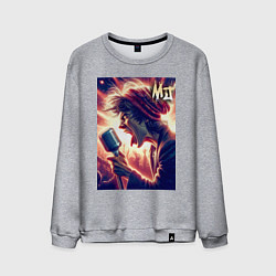 Свитшот хлопковый мужской Mick Jagger is vocalist of the Rolling Stones, цвет: меланж