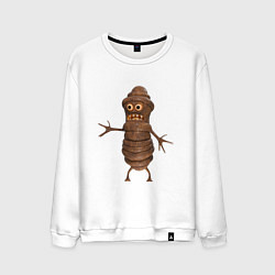 Мужской свитшот Сartoon worm character brown