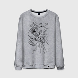 Мужской свитшот Земляной червяк Джим стреляет