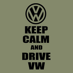Свитшот хлопковый мужской Keep Calm & Drive VW, цвет: авокадо — фото 2