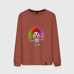 Мужской свитшот Клоун мультфильм разноцветный