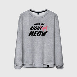 Мужской свитшот Hug me right meow