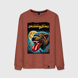 Свитшот хлопковый мужской The Rolling Stones - the beginning, цвет: кирпичный