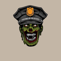 Свитшот хлопковый мужской Зомби полицейский, цвет: миндальный — фото 2