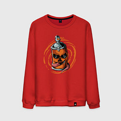 Свитшот хлопковый мужской Graffiti smile, цвет: красный