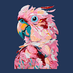 Свитшот хлопковый мужской Розовый попугай, цвет: тёмно-синий — фото 2