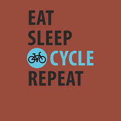 Свитшот хлопковый мужской Еда сон велик, цвет: кирпичный — фото 2