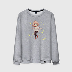 Свитшот хлопковый мужской Танец тиби, цвет: меланж