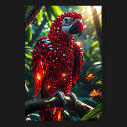 Свитшот хлопковый мужской Попугай из драгоценных камней, цвет: черный — фото 2