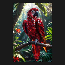 Свитшот хлопковый мужской Попугай из драгоценных камней, цвет: черный — фото 2