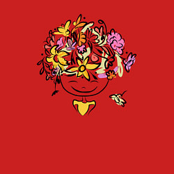 Свитшот хлопковый мужской Весенняя девчонка, цвет: красный — фото 2