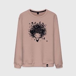 Свитшот хлопковый мужской Девчонка милашка, цвет: пыльно-розовый