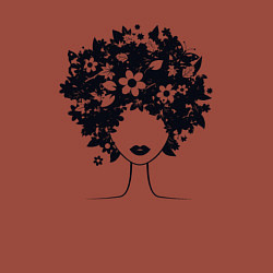 Свитшот хлопковый мужской Цветочная девушка, цвет: кирпичный — фото 2