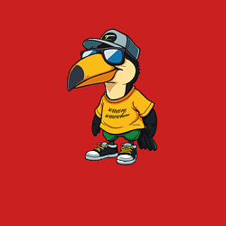 Свитшот хлопковый мужской Тукан в кроссовках, цвет: красный — фото 2