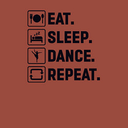 Свитшот хлопковый мужской Еда сон танец, цвет: кирпичный — фото 2