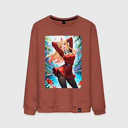 Свитшот хлопковый мужской Марин Китагава косплей 002 Darling in the Franxx, цвет: кирпичный