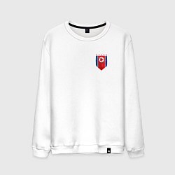 Свитшот хлопковый мужской North Korean symbol, цвет: белый