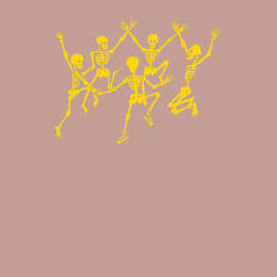 Свитшот хлопковый мужской Танцы скелетов, цвет: пыльно-розовый — фото 2